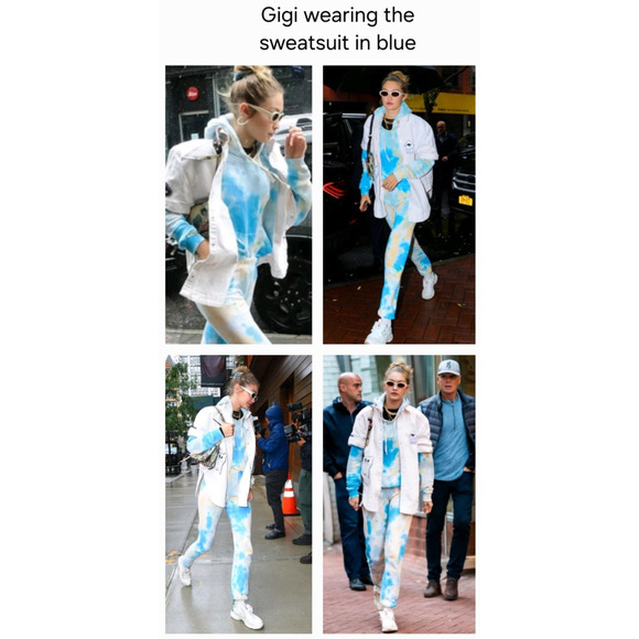 WSLY BANDIER 2-pc EcoSoft tie-up jogger goop hoodie sweatpants lounge set $305 m - Picture 7 of 14